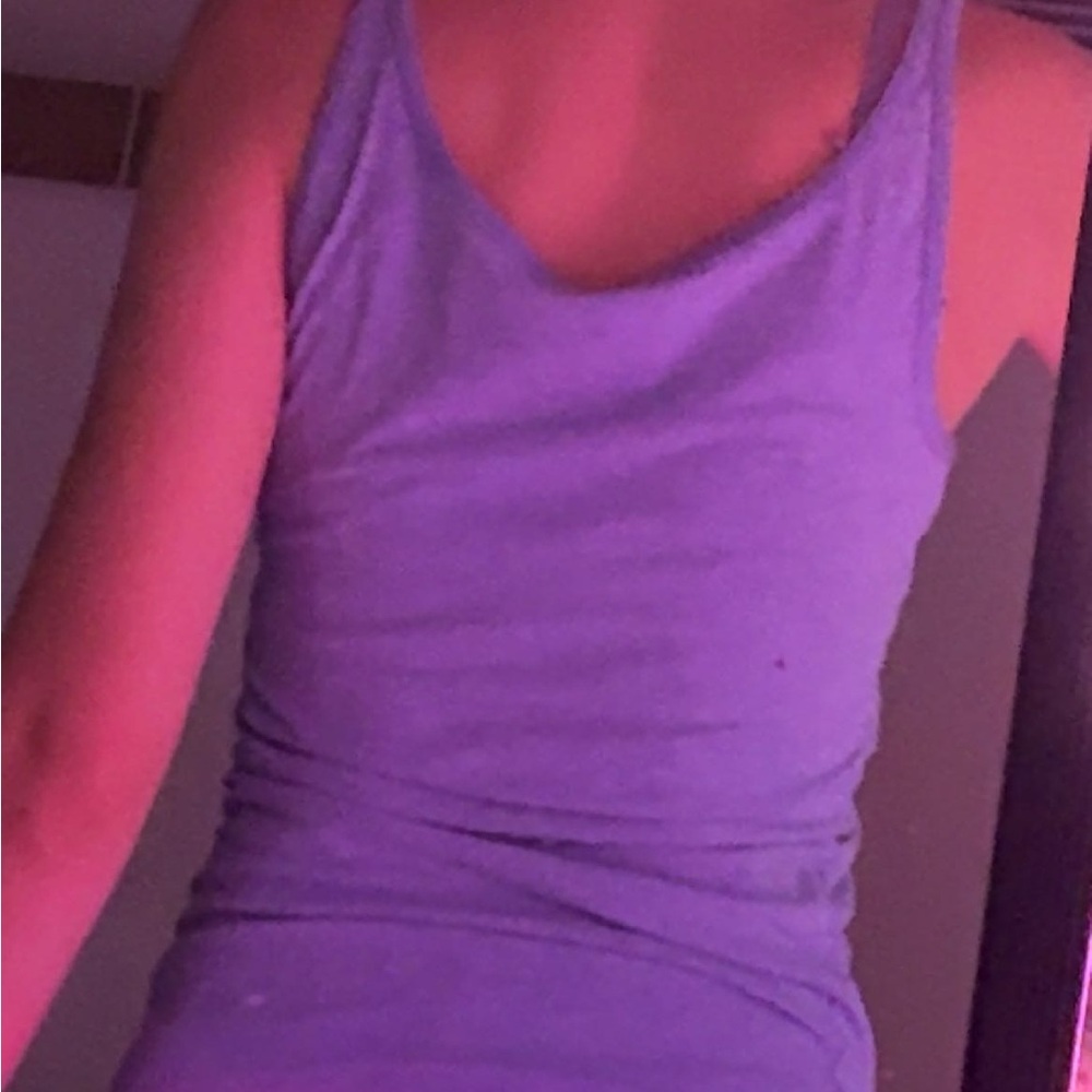 Divided basic blue tank top - Picture 2 of 5